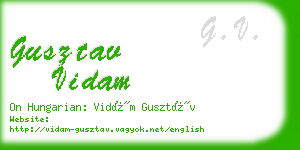 gusztav vidam business card